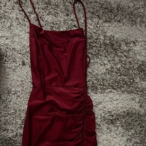 Chic Burgundy Mini Dress